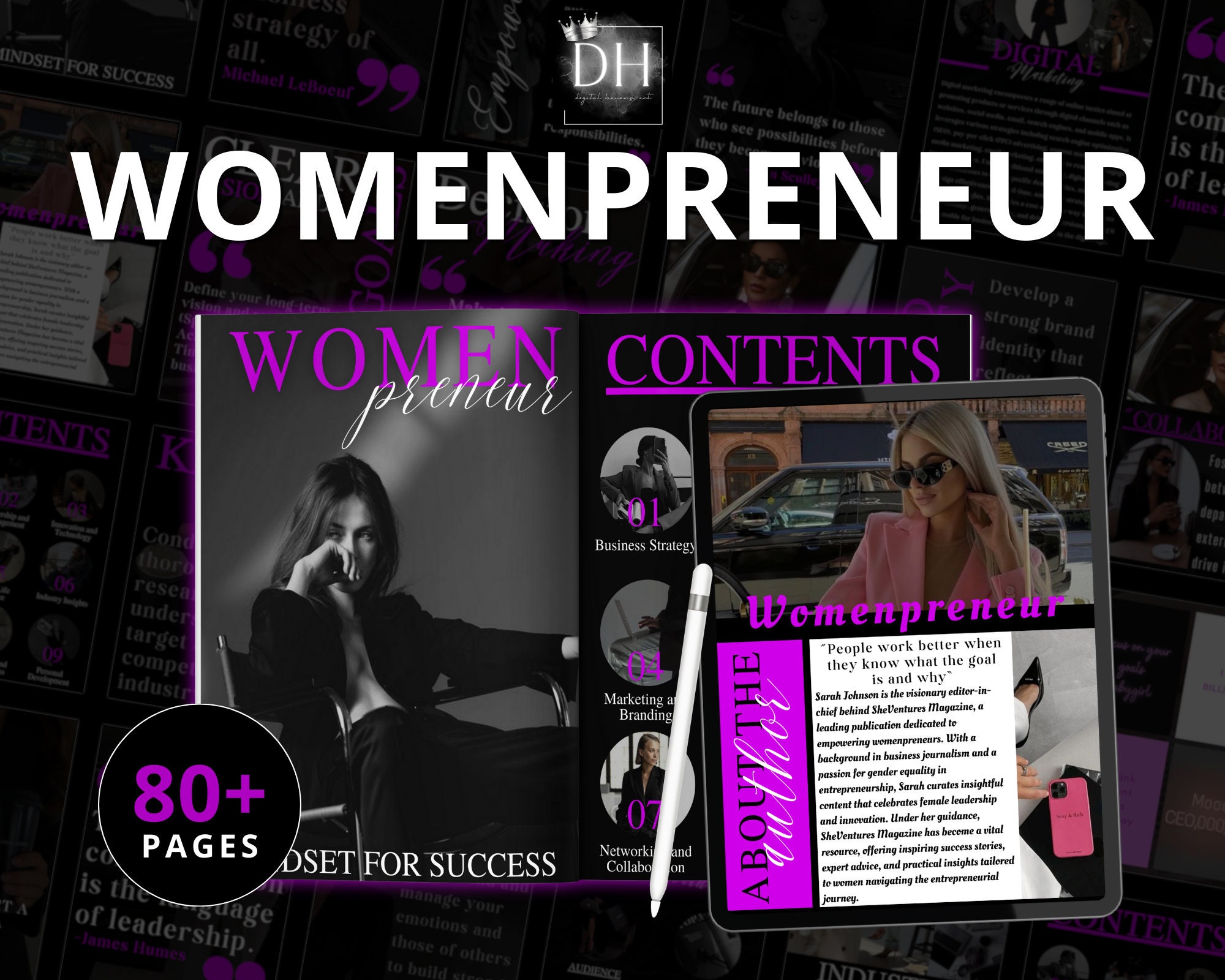 Queen Bundle, High Value Woman, Femme Fatale, Princess Treatment eBooks, Shadow Work Journal, Wellness Journal | Self Mastery Digital Kit