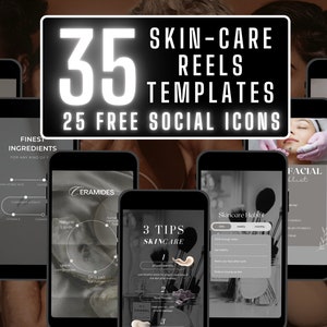 35 Skincare Instagram Templates | Esthetician Instagram Template | Dermatologist Templates | Skincare Social Media | Skincare posts | Acne
