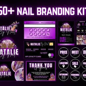 50+ Nail Branding Kit, Nail Tech Branding Kit, Nail Business, Nail Visitenkarte, Treuekarte, Nail Logo, Dankeskarte, IG Highlight Cover