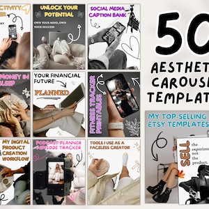 Cozy Instagram Carousel Templates - MRR PLR Digital Products - Perfect for Social Media Growth - Easy to Use, PLR