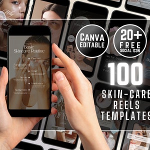 100 Skincare Instagram Templates | Esthetician Instagram Template | Dermatologist Templates | Skincare Social Media | Skincare posts | Acne