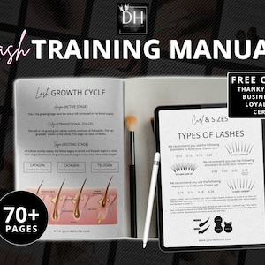 70+ Lash extension training template, lash Extension Training Manual, lash training template, lash training book editable, lash aftercare