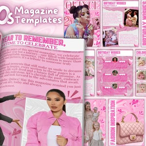 The Looks Book 90s inspired Magazine Template, Custom Magazine Template, Magazine Catalog for Lashes, Hair, Nails, MUA, Templatez by Msstrss