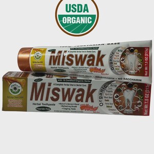 Miswak Toothpaste 100% Organic Herbal Natural Fluoride free 10 in 1