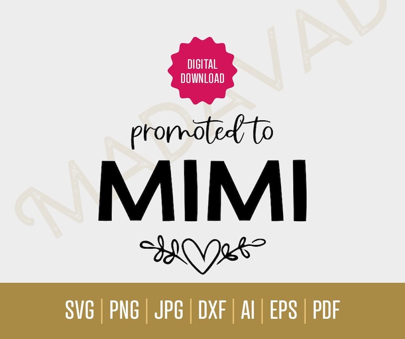 Promoted to Mimi SVG | Digital Download - Pregnancy Announcement | Mimi Reveal Cut Files ...