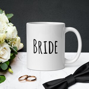 Bride mug bridal shower gift for her wedding bachelorette party gift for her coffee mug wedding favor bride to be mug wedding keepsake