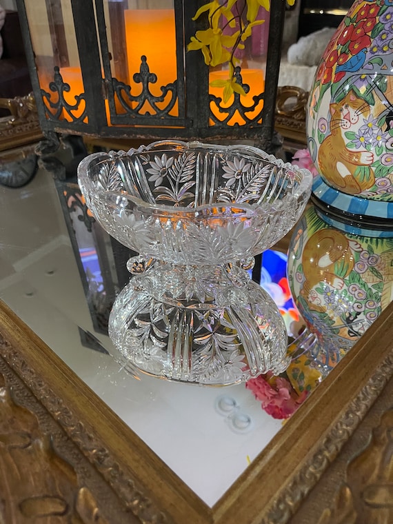 クリスタル クリア インダストリーズ製 MARGARET クリア ガラス 脚付き