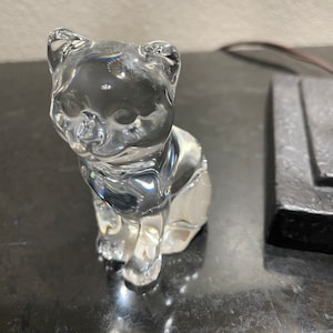 Vintage Princess House Pets 24% Lead Crystal Glass Sitting Cat