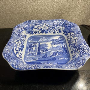 Spode Blue Italian square vegetable/serving dish