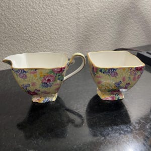 Royal Winton Grimwades creamer and sugar bowl set