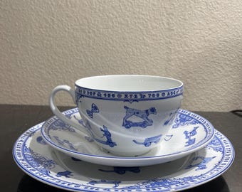 Spode Edwardian Childhood Blue Room Large Lattle Cup and Saucer