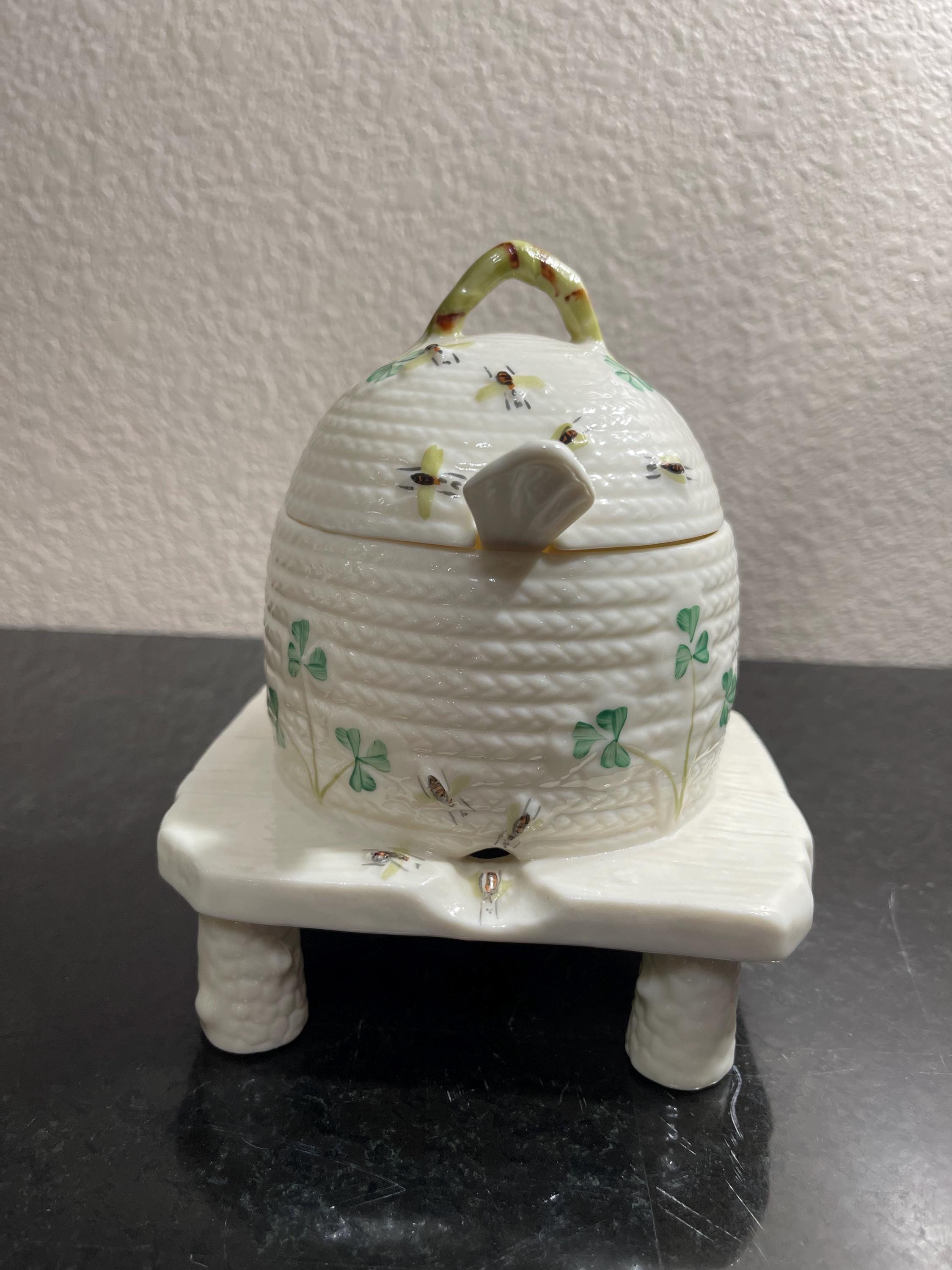 Belleek Honey Pot - Etsy