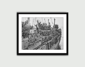 American Soldiers Returning Home Army Photo, Vintage Print, Wall Art Print, Wall Decor, Home Decor, Digital Download, Printable Art