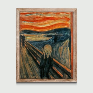 Le cri (1893) d&#39;Edvard Munch, peinture vintage, impression d&#39;art classique, décoration murale, téléchargement numérique, oeuvre d&#39;art imprimable