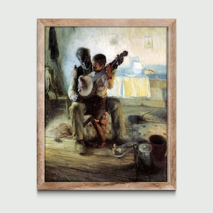 The Banjo Lesson (1893) by Henry Ossawa Tanner, Vintage Painting, Classic Art Print, Wall Decor, Digital Download, Printable Art