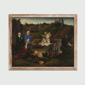 The Three Marys at the Tomb (1425) by Jan Van Eyck, Vintage Painting, Classic Art Print, Wall Decor, Digital Download, Printable Art