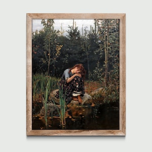 Alenushka (1881) by Viktor Mikhailovich Vasnetsov, Vintage Painting, Classic Wall Art Print, Wall Decor, Digital Download, Printable Art