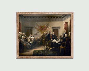 Declaration of Independence (1819) by John Trumbull, Vintage Painting, Classic Art Print, Wall Decor, Digital Download, Printable Art
