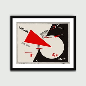 Beat the Whites with the Red Wedge, Vintage Propaganda Poster, Wall Art Print, Wall Decor, Home Decor, Digital Download, Printable Art