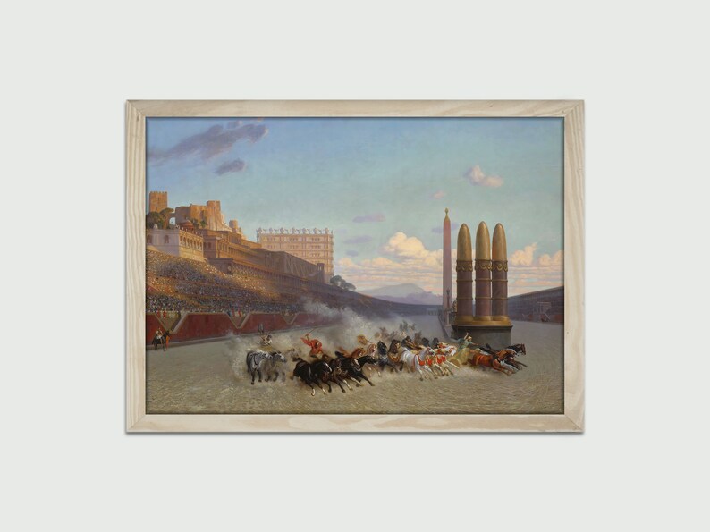 Chariot Race (1876) by Jean-léon Gérôme, Vintage Painting, Classic Art ...