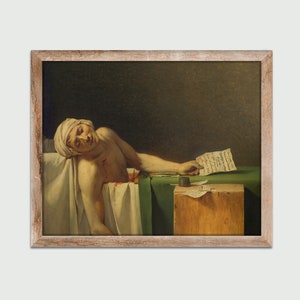 Death of Marat (1793) by Jacques Louis David (2), Vintage Painting, Classic Art Print, Wall Decor, Digital Download, Printable Art