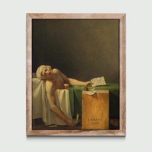 Death of Marat (1793) by Jacques Louis David (1), Vintage Painting, Classic Art Print, Wall Decor, Digital Download, Printable Art
