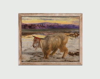 The Scapegoat (1854) by William Holman Hunt, Vintage Painting, Classic Art Print, Wall Decor, Digital Download, Printable Art