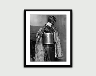 Woman Wearing Bootlegger's Life Preserver Photo, Vintage Print, Wall Art Print, Wall Decor, Home Decor, Digital Download, Printable Art