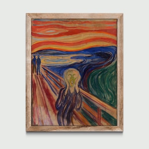 Le cri (1910) d&#39;Edvard Munch, peinture vintage, impression d&#39;art classique, décoration murale, téléchargement numérique, oeuvre d&#39;art imprimable