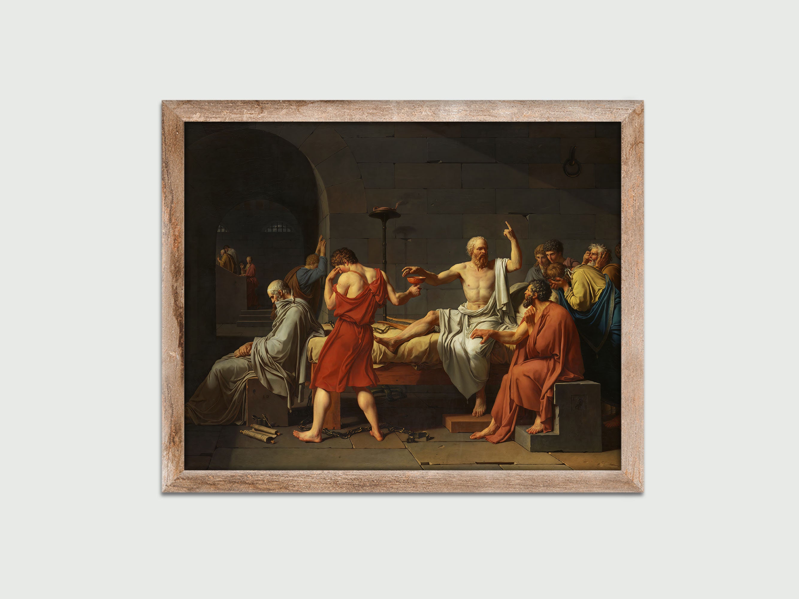 The Death of Socrates (1787) by Jacques Louis David, Vintage Painting, Classic Art Print, Wall Decor, Digital Download, Printable Art