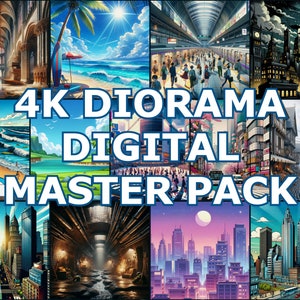 4K Diorama Backgrounds: Action Figure Photography (Digital Download)