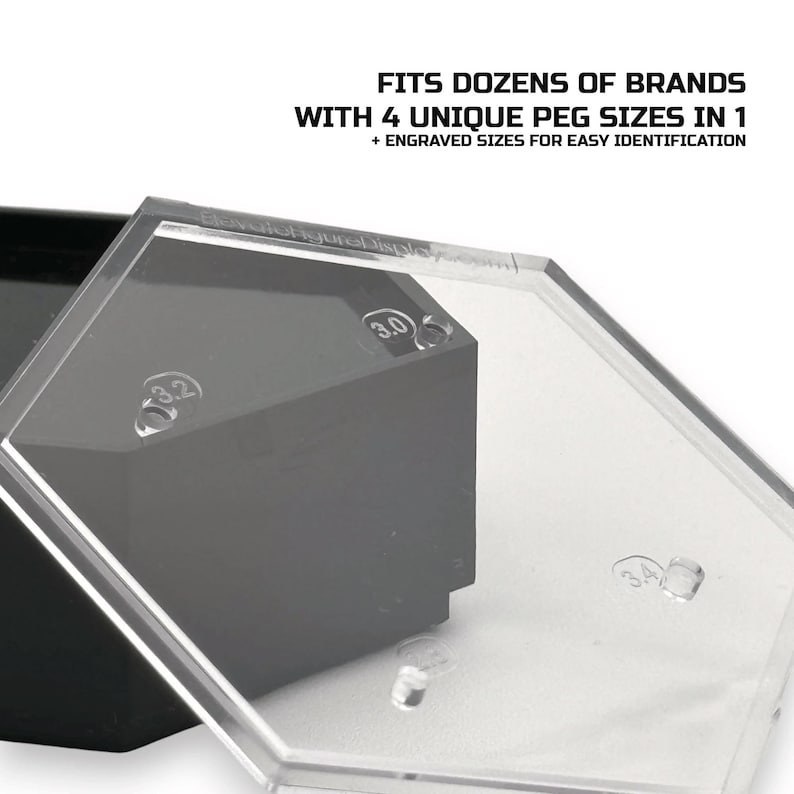 Multi-Sized Peg Footstands for Action Figures – Clear Display for Black Series, Marvel Legends, NECA, McFarlane, WWF, etc image 2