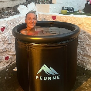 Peurne PodMax: UK&#39;S largest ice bath, Cold Water recovery Pod, Therapy for Athletes - Inc. - Thermal Lid & All-Weather Cover, cold Pod 95CM
