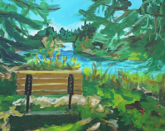 River View Vibrant Painting | Fine Art Print