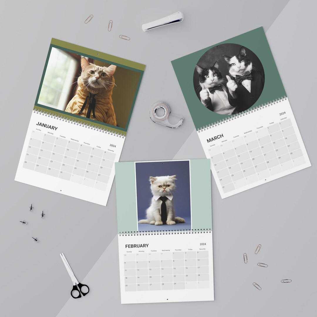 Sarcastic Cats Calendar (2024) Etsy