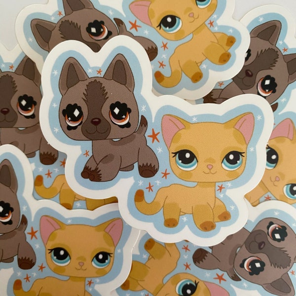 LPS Littlest Pet Shop Nostalgic Blue Matte Sticker