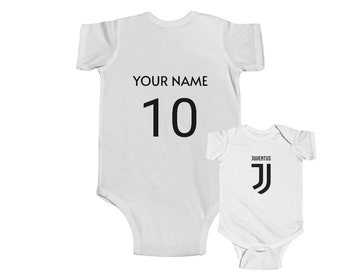 Juventus baby bodysuit with personalized name