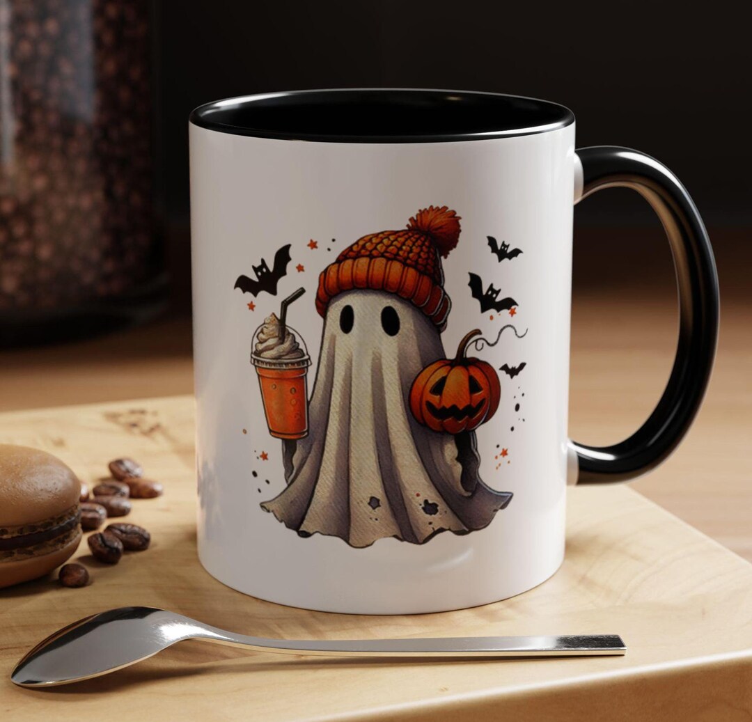 Halloween Ghost Coffee Mug, Cute Ghost Mug, Womens Halloween Mug, Cute ...