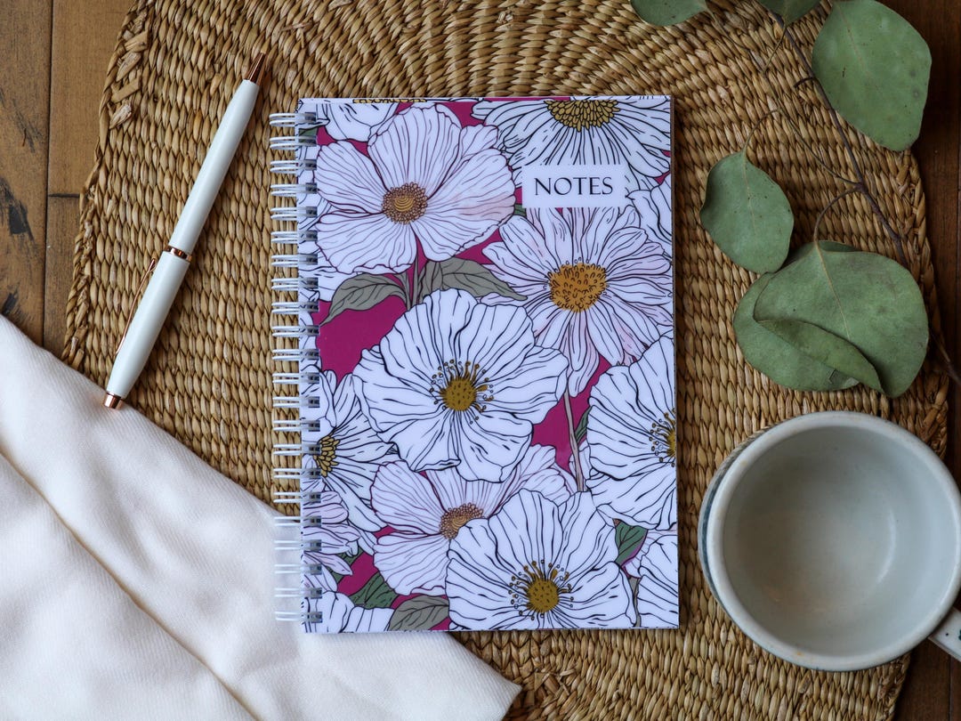 Twin-loop Wire-bound Notebook - Flora Moderna | Spiral Notebook ...