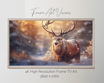 Macho ciervo Samsung Frame TV Art Instant Digital Descargar Samsung Frame Art