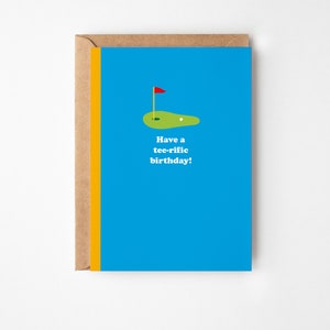 de voeux de golf | Carte d'anniversaire de golf