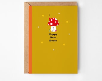 Mushroom House New Home Card