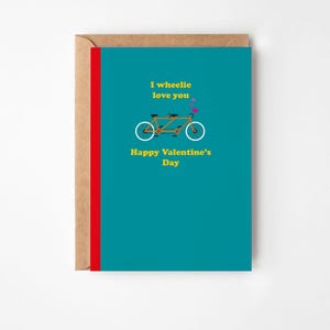 de voeux pour la Saint-Valentin à vélo | Carte Joyeuse Saint-Valentin
