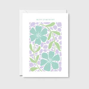 Sympathy Flowers Greetings Card