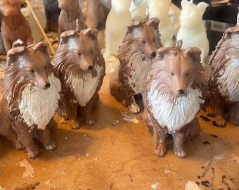 Shetland sheepdog ( sheltie ) candle