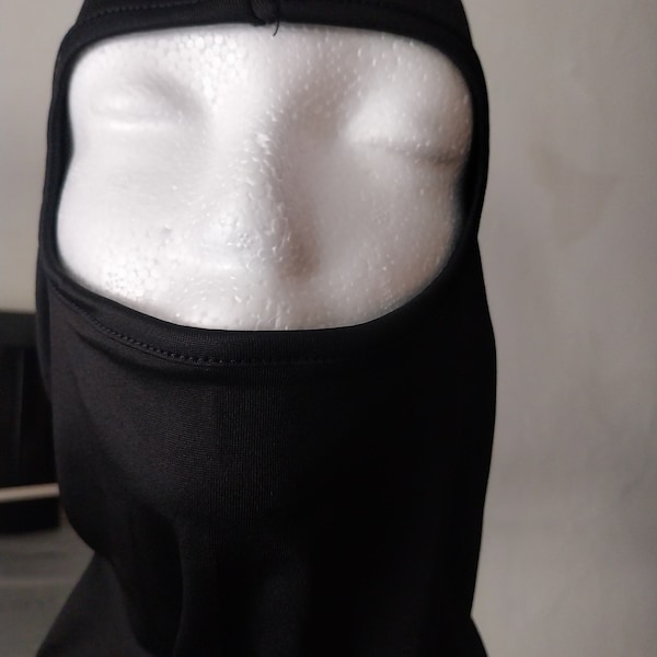 Fursuit Cooling Balaclava Fursuiting Furries - Personalisation available . Lightweight in Black