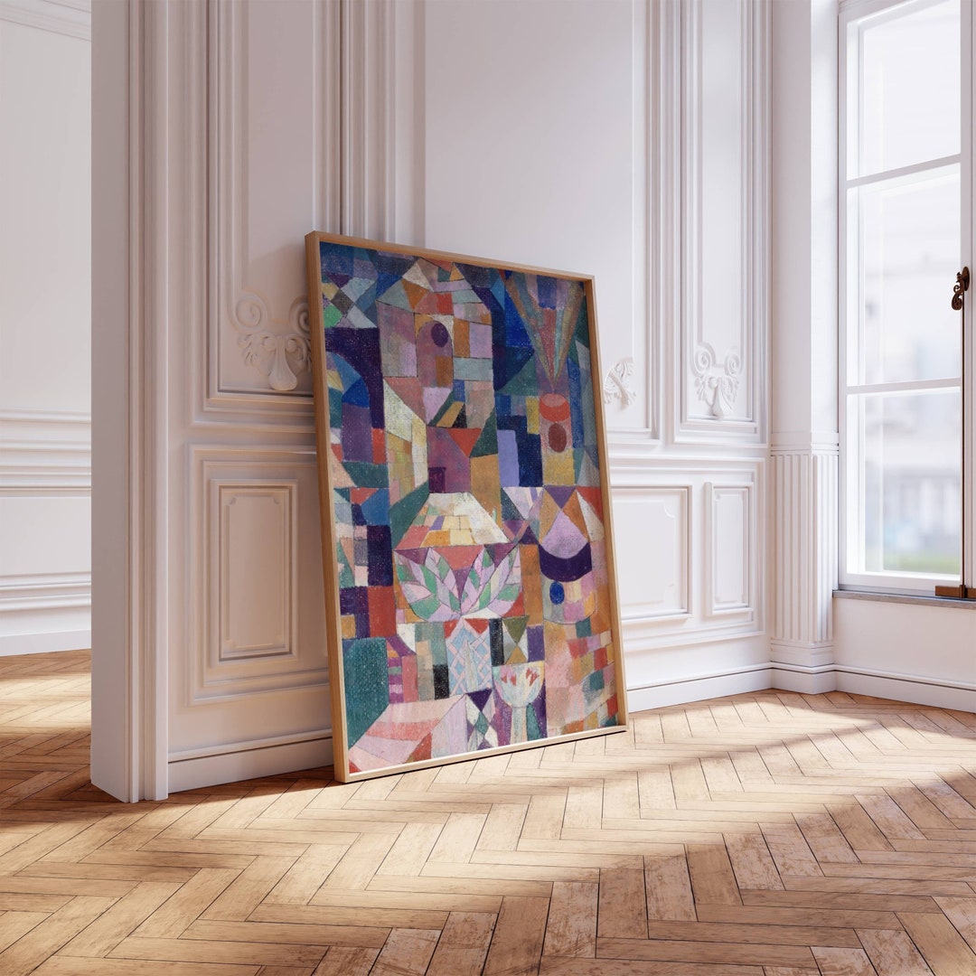 Abstract Colorful Painting Modern House Wall Art Poster Paul Etsy