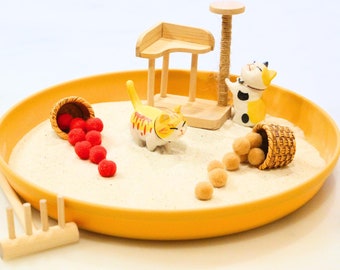 CATS Mini Zen Gardens | Gift for Cat Lovers | Tabletop Sand Garden