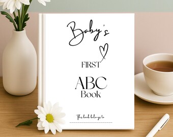 Baby Shower Alphabet Book Activity, Blank ABC Drawing Pages, Printable PDF