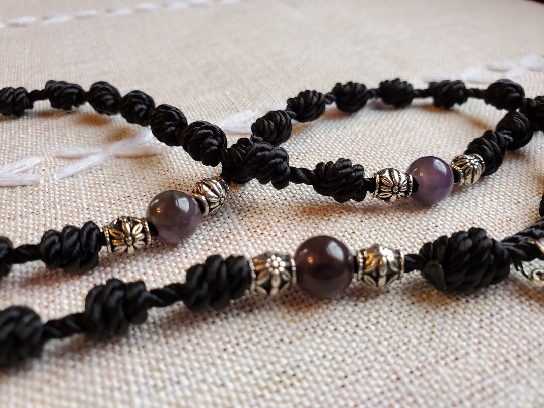 BEFORE DAWN Knotted Rosary | Rope Rosary | Twine Rosary | Cord Rosary ...